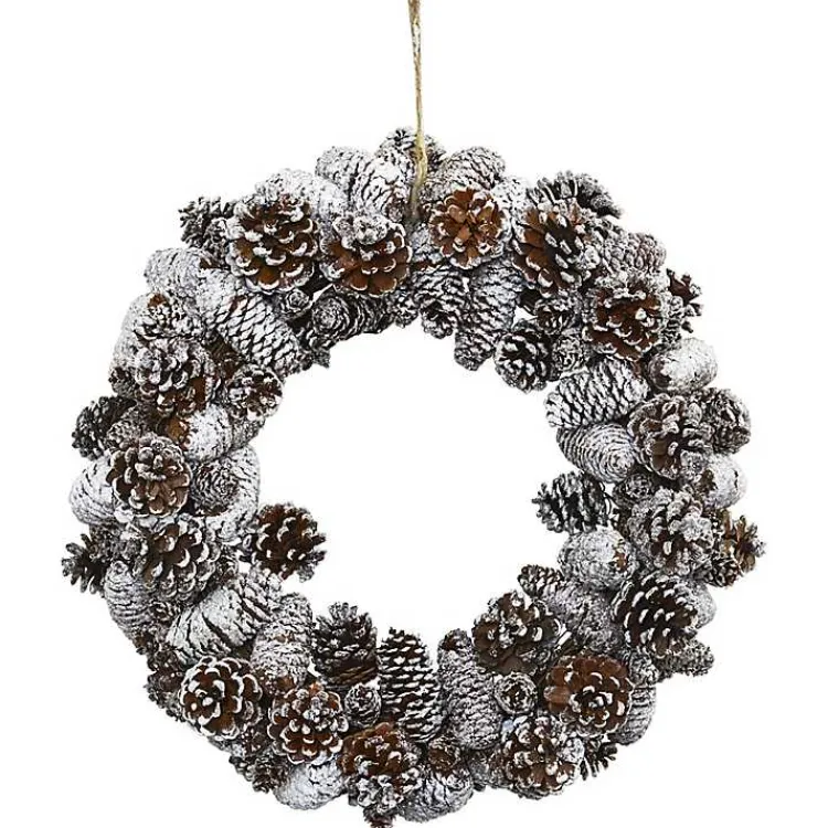 Outlet Snowy Pinecone Mix Wreath Christmas Wreaths