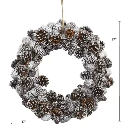 Outlet Snowy Pinecone Mix Wreath Christmas Wreaths