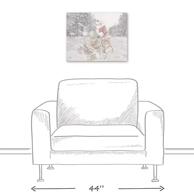 Snowy Sleigh Christmas Canvas Art Print Christmas Art & Wall Decor