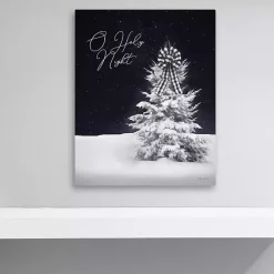 Best Snowy Tree O Holy Night Canvas Art Print Christmas Art & Wall Decor