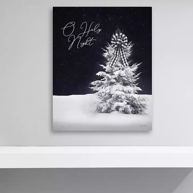 Best Snowy Tree O Holy Night Canvas Art Print Christmas Art & Wall Decor