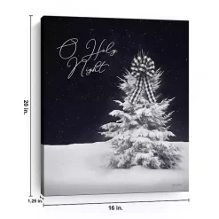 Best Snowy Tree O Holy Night Canvas Art Print Christmas Art & Wall Decor