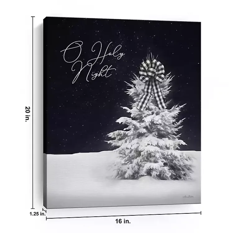 Best Snowy Tree O Holy Night Canvas Art Print Christmas Art & Wall Decor