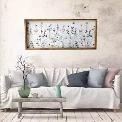 Kirklands Home Framed Art|Soft Blue Garden Framed Canvas Art Print