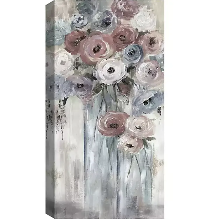 Kirklands Home Canvas Art|Soft Bottles and Blooms Canvas Art Print