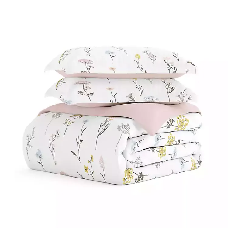 Kirklands Home Duvets|Soft Floral Reversible 3-pc. King Duvet Cover Set
