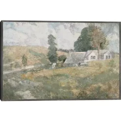 Kirklands Home Canvas Art|Soft Spring Landscape Framed Canvas Art Print Green