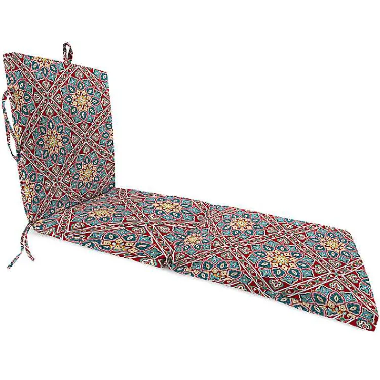 Kirklands Home Outdoor Cushions & Pillows|Solano Flowers Outdoor Chaise Cushion