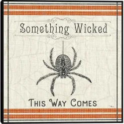 Online Something Wicked Spider Halloween Wall Plaque Halloween