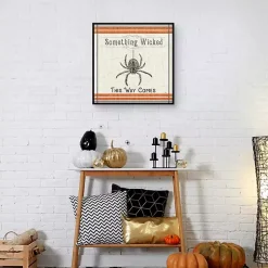 Online Something Wicked Spider Halloween Wall Plaque Halloween