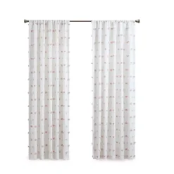 Kirklands Home Curtains & Drapes|Sophie Blush Pom Pom Curtain Panel, 84 in.