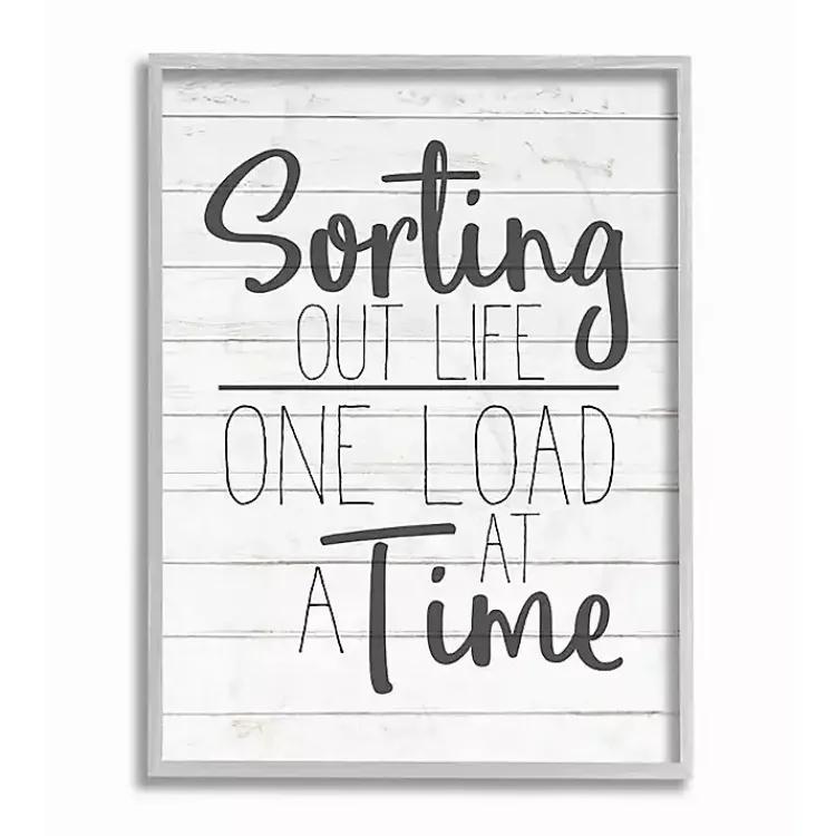 Kirklands Home Wall Quotes & Signs|Sorting Out Life One Load At A Time Wall Plaque White