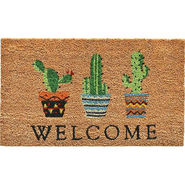 Kirklands Home Doormats|Southwestern Cactus Coir Doormat