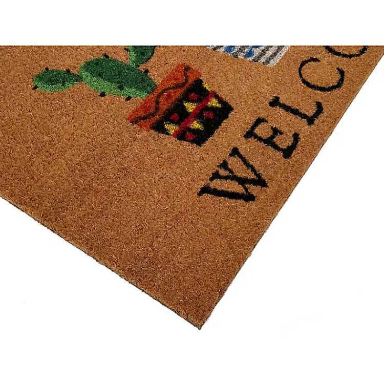 Kirklands Home Doormats|Southwestern Cactus Coir Doormat