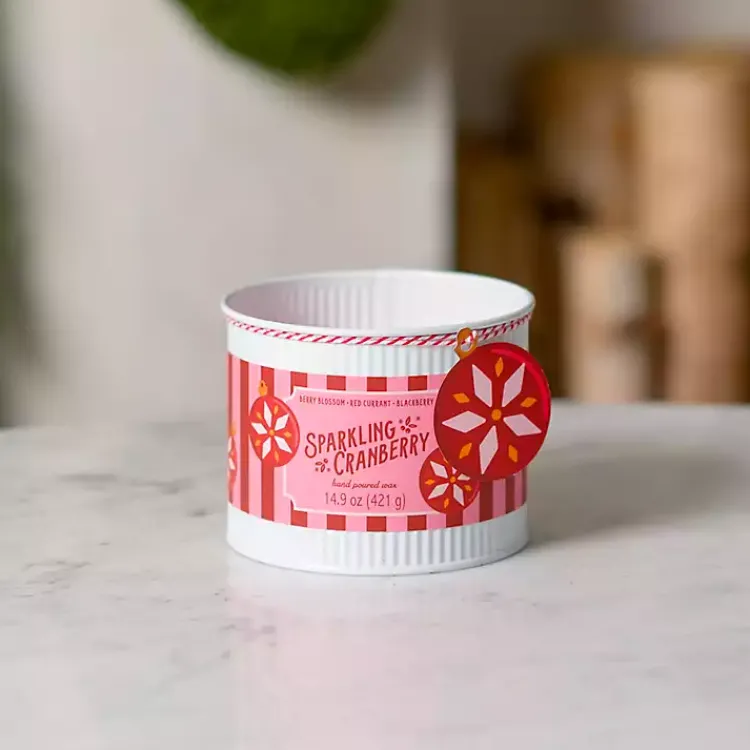 Outlet Sparkling Cranberry Tin Jar Candle Candles
