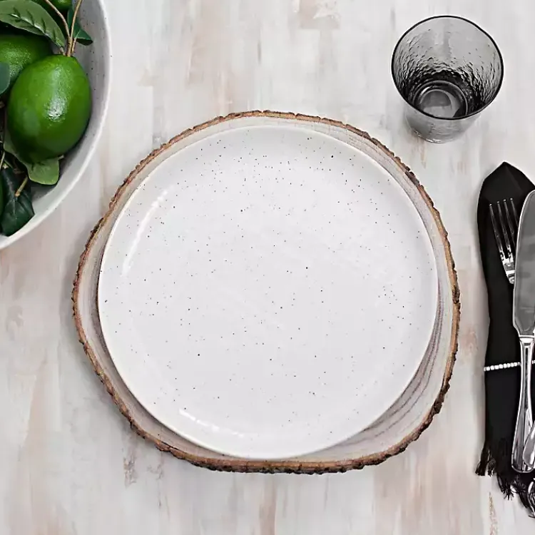Kirklands Home Dinnerware|Speckled Cream Simple Things Dinner Plate Ivory