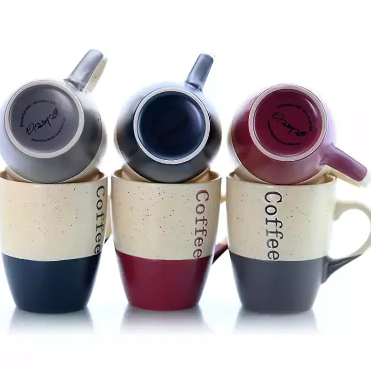 Kirklands Home Glassware & Drinkware|Speckled 6-pc. Coffee Mugs with Stand