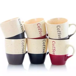 Kirklands Home Glassware & Drinkware|Speckled 6-pc. Coffee Mugs with Stand