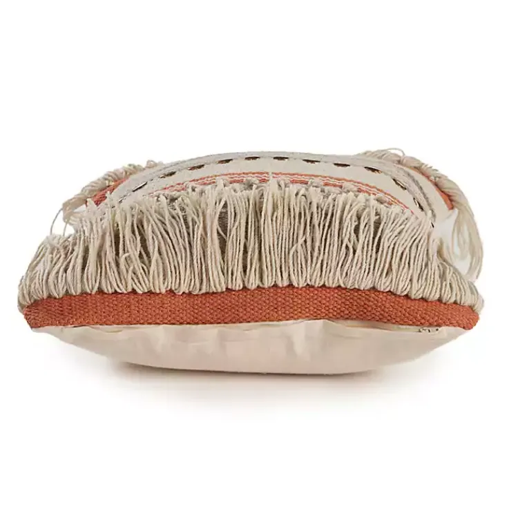 Outlet Spice and Natural Chic Fringe Pillow Pillows