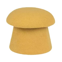 Kirklands Home Benches & Ottomans|Spice Boucle Mushroom Storage Ottoman Yellow