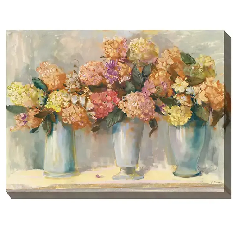 Kirklands Home Outdoor Wall Decor|Spiced Hydrangeas Outdoor Canvas Art Print