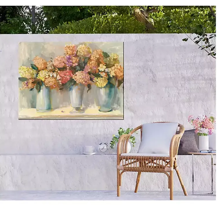 Kirklands Home Outdoor Wall Decor|Spiced Hydrangeas Outdoor Canvas Art Print