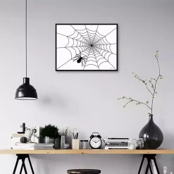 Outlet Spider Web Framed Canvas Art Print Halloween