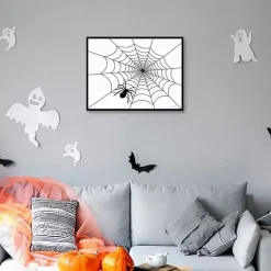 Outlet Spider Web Framed Canvas Art Print Halloween