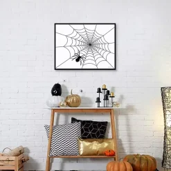 Outlet Spider Web Framed Canvas Art Print Halloween
