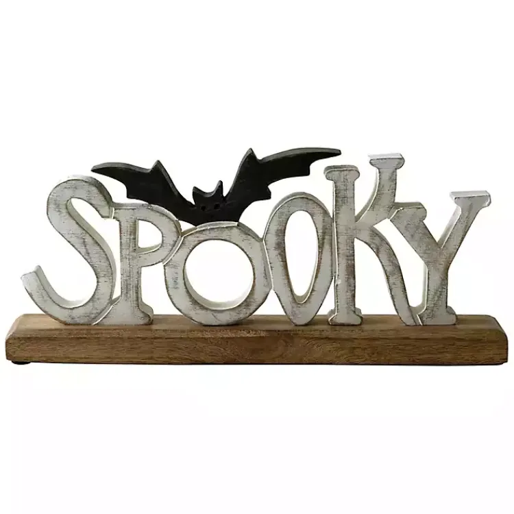 Online Spooky Bat Wooden Halloween Table Decoration Halloween