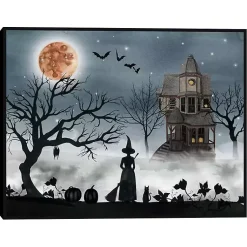 Online Spooky Harvest Moon Framed Canvas Art Print Halloween