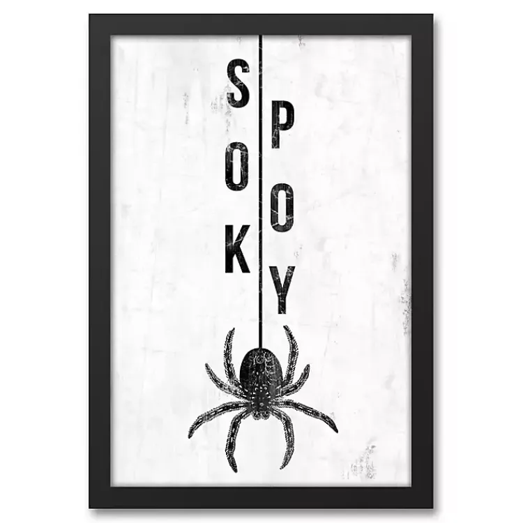 Sale Spooky Spider Halloween Framed Canvas Art Print Halloween