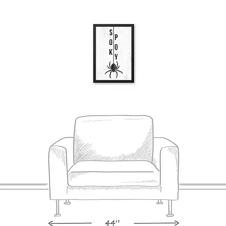 Sale Spooky Spider Halloween Framed Canvas Art Print Halloween