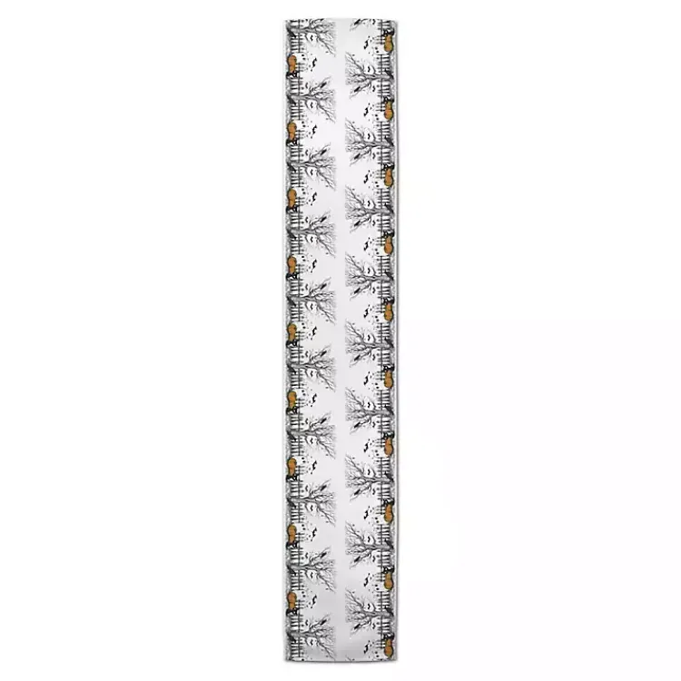 New Spooky Tree Border Halloween Table Runner, 90 in. Halloween