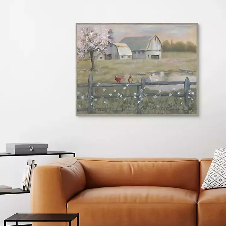 Kirklands Home Canvas Art|Spring Has Arrived Framed Canvas Art Print Green