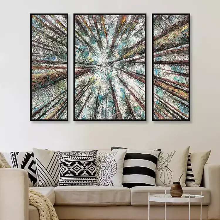 Kirklands Home Canvas Art|Spring Heights Framed Canvas Art Prints, Set of 3 Multi