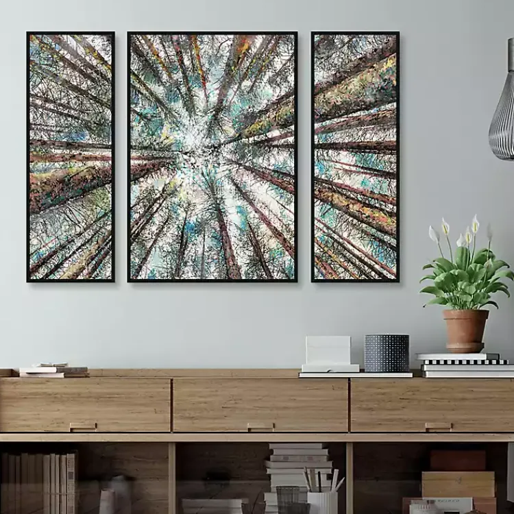 Kirklands Home Canvas Art|Spring Heights Framed Canvas Art Prints, Set of 3 Multi