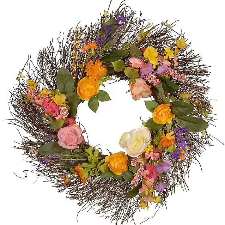 Clearance Spring Wildflower Wreath Wreaths