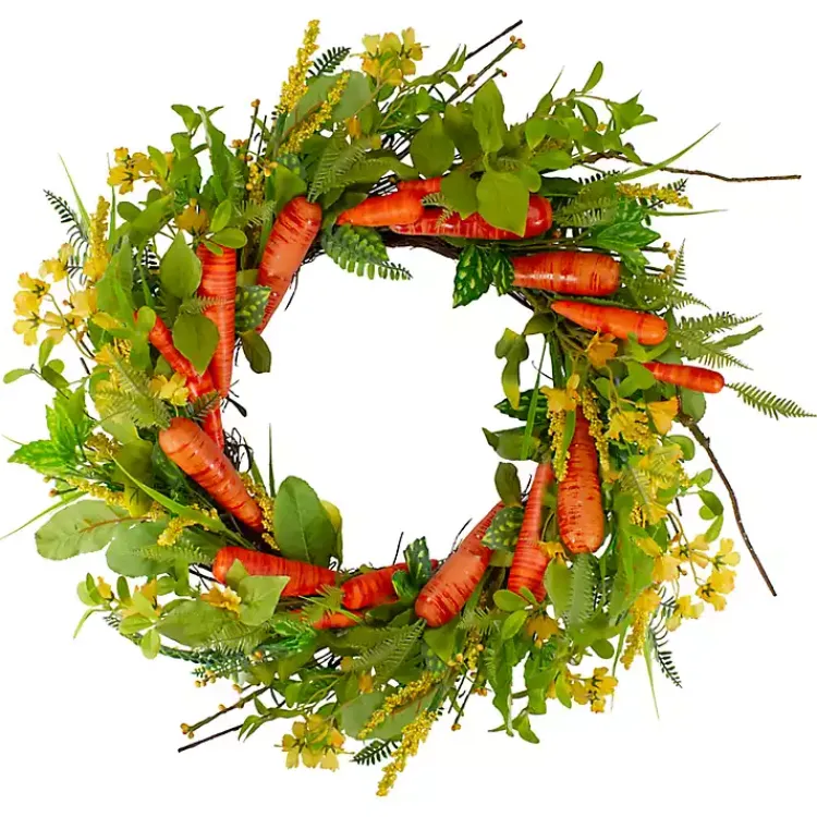 Online Springtime Carrots Easter Wreath Wreaths