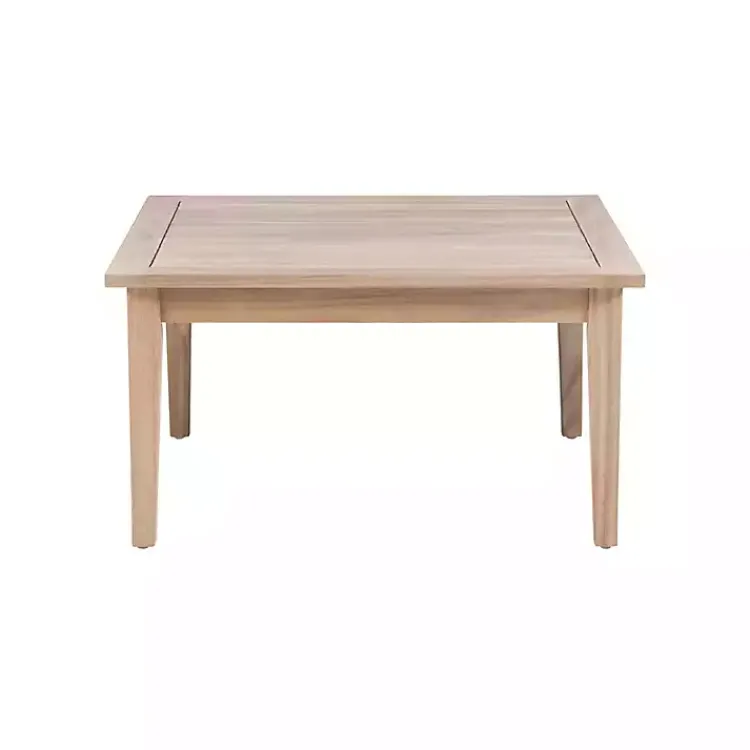 Kirklands Home Outdoor Tables|Square Natural Wood Slatted Outdoor Coffee Table Tan