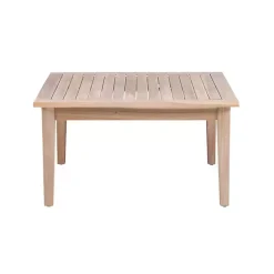 Kirklands Home Outdoor Tables|Square Natural Wood Slatted Outdoor Coffee Table Tan
