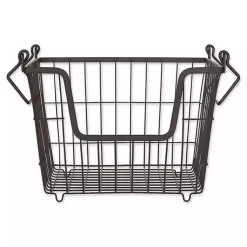 Kirklands Home Kitchen Storage|Stackable Wire Kitchen Basket, 8 in. Black