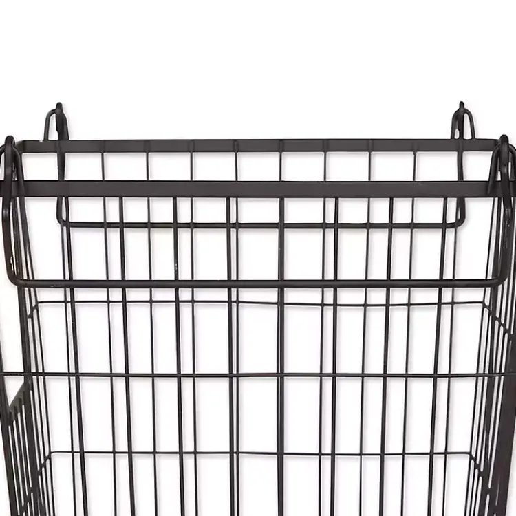 Kirklands Home Kitchen Storage|Stackable Wire Kitchen Basket, 8 in. Black