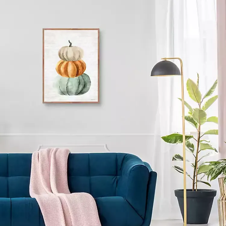 Online Stacked Autumn Pumpkins Harvest Wall Plaque Fall