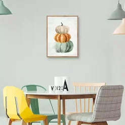 Online Stacked Autumn Pumpkins Harvest Wall Plaque Fall