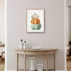 Online Stacked Autumn Pumpkins Harvest Wall Plaque Fall