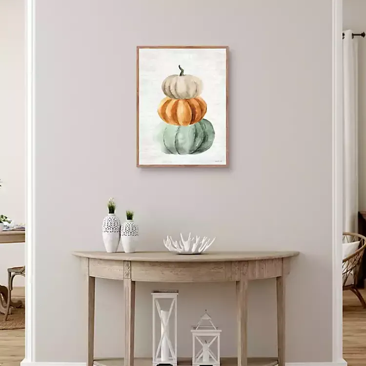 Online Stacked Autumn Pumpkins Harvest Wall Plaque Fall
