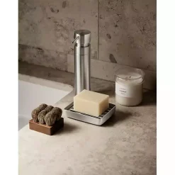 Kirklands Home Bathroom Accessories|Stainless Steel Nexio Soap Dish Silver