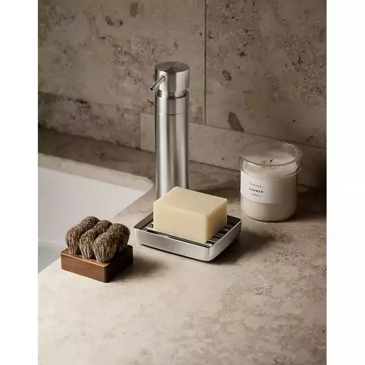 Kirklands Home Bathroom Accessories|Stainless Steel Nexio Soap Dish Silver