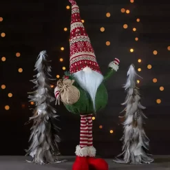 Outlet Standing Bearded Gnome Christmas Figurine Christmas Decorations